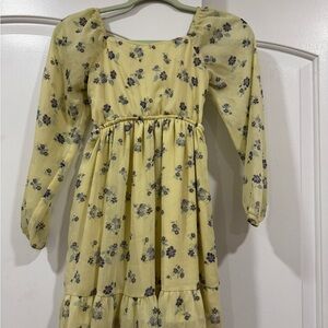 Eyeshadow Yellow Floral Kids Dress